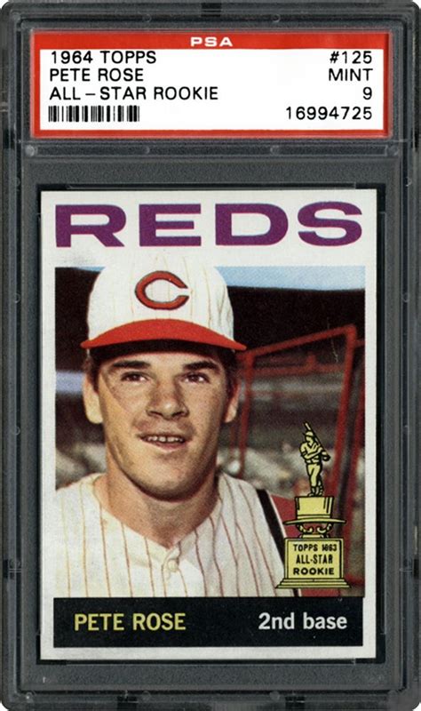For those familiar with sports card trading, it comes as no surprise that huge sums are paid for common 1909 t206 cards would fetch more money than cards printed in the 1980s, and a 1963 topps pete rose would cost more than a 1983. 1964 Topps Pete Rose (All-Star Rookie) | PSA CardFacts™