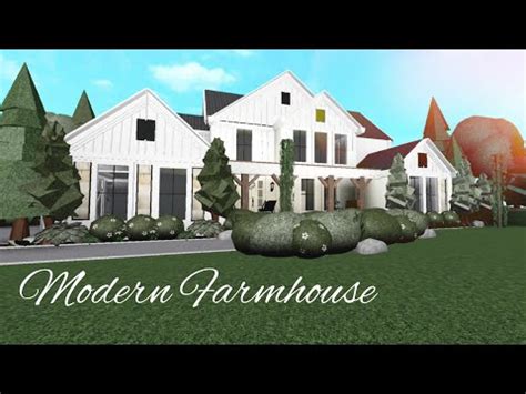 Bloxburg Modern Farmhouse Speedbuild Youtube