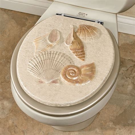 Sea Shell Coastal Standard Toilet Seat House Furniture Design Toilet