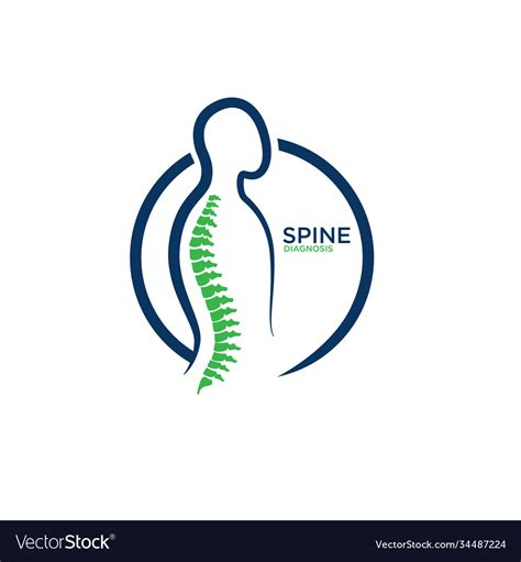 Spine Logo Designs Simple Modern For Medical Vector Image