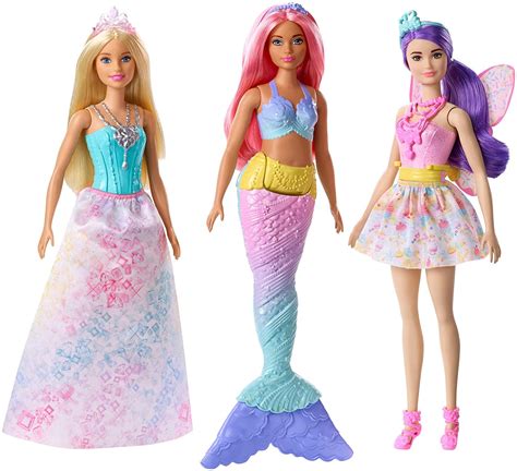 Barbie Dreamtopia 3 Doll Set Mermaid Princess Fairy