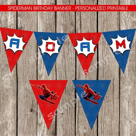 Spiderman Happy Birthday Banner Printable Free
