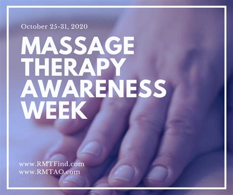 Rmtao Massage Therapy Awareness Week 2020
