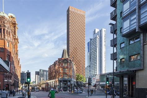 Glenn Howells Unveils 55 Story Red Brick Tower In Manchester Archdaily
