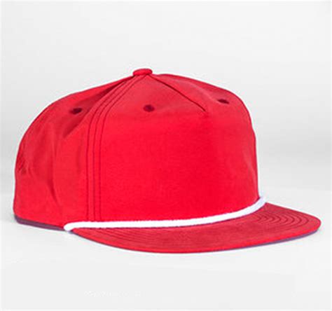 Nylon Rope Snapback Red Bulk Caps Wholesale Headwear
