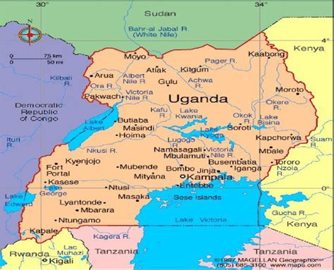 Map Of Uganda Africa Topographic Map Of Usa With States