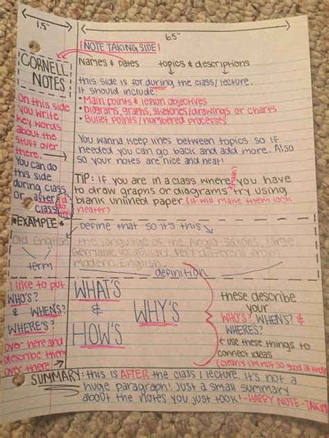 The Best Way To Organize Your Cornell Notes In 2020 School Notes