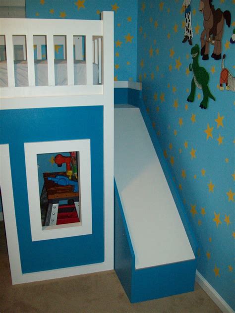 What's cool about this furniture view plans. Ana White | Playhouse Loft Bed With Stairs And Slide - DIY Projects