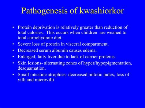 Kwashiorkor Pathogenesis
