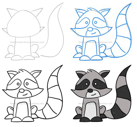 This lesson is meant for younger artists. How to draw a raccoon clip art