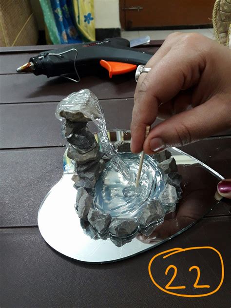 How do you make glue out of flour and water? Hot Glue Waterfall | Miniature fairy gardens, Creative ...