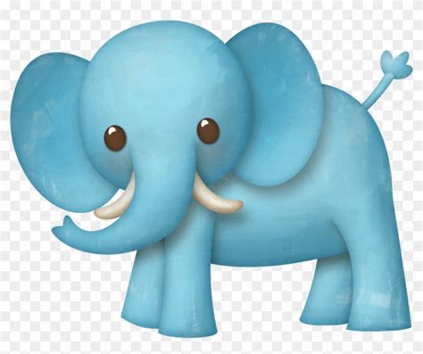 Elefante Azul Baby Shower Png Animalito De Elefante Free