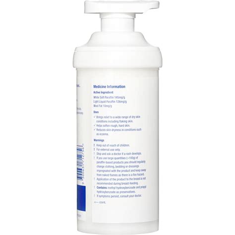 E45 Moisturising Cream Pump For Dry Skin And Eczema 500g Woolworths