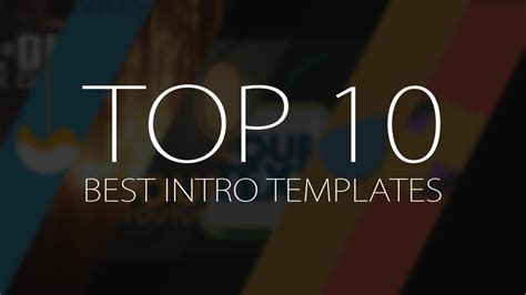 Download free after effects templates , download free premiere pro templates. Top 10 Best Motion Graphics INTRO Templates(April 2017 ...