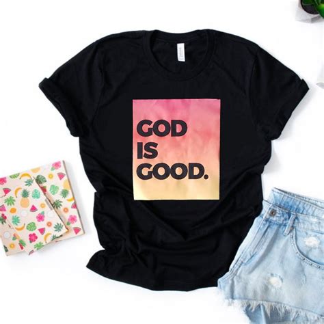 T Shirt God Is Good Black Mujer Magazine