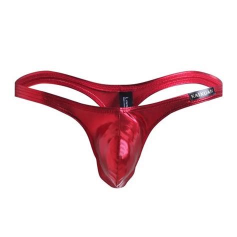 Men S Fashion Comfortable Faux Leather Underwear Men S Sexy G Strings And Thongs Men S Underwear