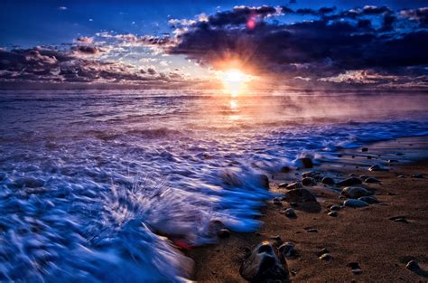 Download Sunset Cloud Sea Nature Ocean 4k Ultra Hd Wallpaper
