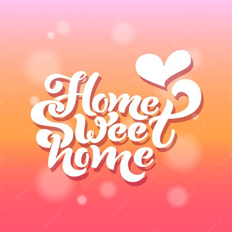 Premium Vector Home Sweet Home Typographic Vector Design Lettering