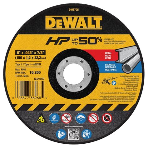 Dewalt 6 In High Performance Aluminum Oxide Circular Saw Blade In The