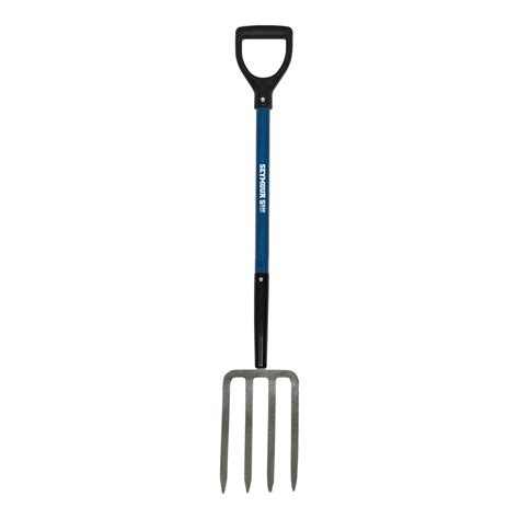 Seymour 49283 4 Tine Forged Spading Fork 30 Blue Fiberglass Handle