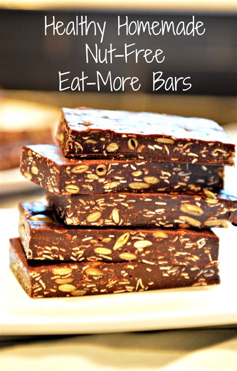 Homemade Nut Free Eat More Bars Nut Free Vegan Bar Healthy Homemade