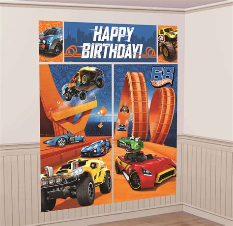 Hot Wheels Wall Decorating Kit Party Stop