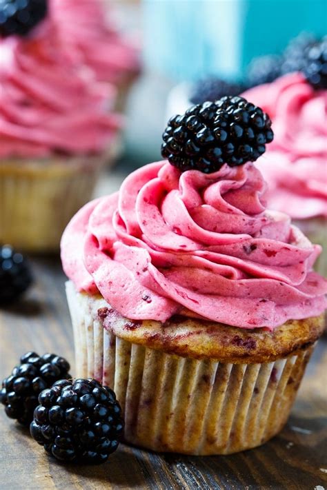Blackberry Cupcakes With Blackberry Buttercream Spicy Southern Kitchen