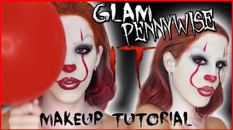 Glam Pennywise It Halloween Makeup Trulyglowingg Youtube