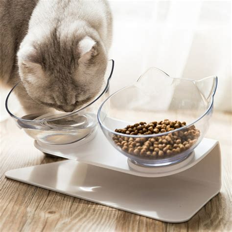 15°tilted Platform Anti Vomiting Orthopedic Pet Double Bowl Cat Feeder