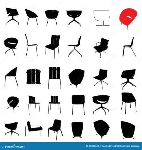 Furniture Silhouette Set Royalty Free Stock Images Image 12306619