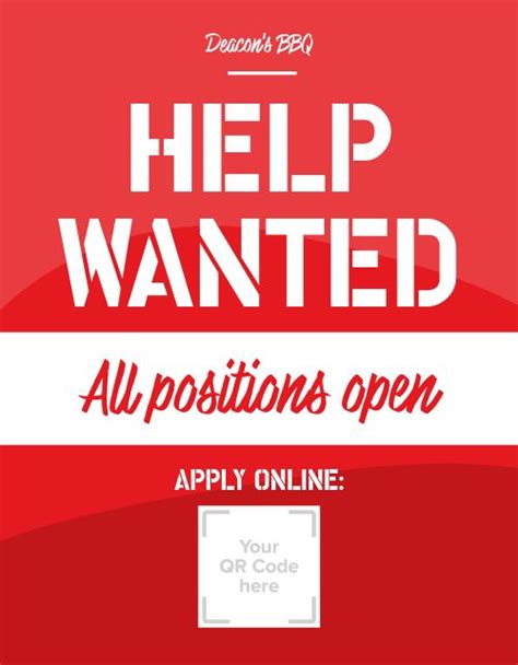 Help Wanted Flyer Template By Musthavemenus