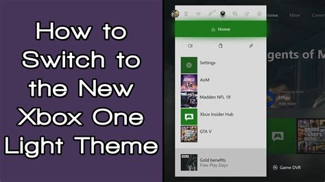 How To Switch To The Xbox One Light Theme Youtube