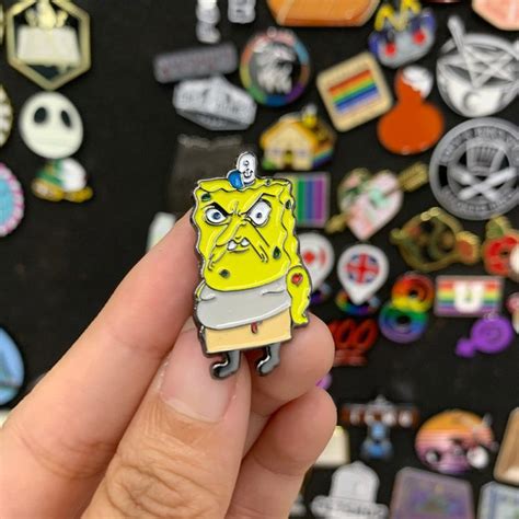 Spongebob Squarepants Spongebob Meme Enamel Pin Distinct Pins