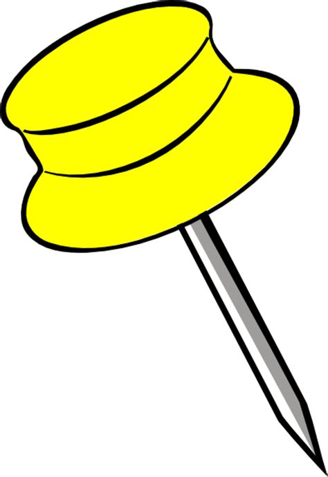 Pin Yellow Clip Art At Vector Clip Art Online Royalty Free
