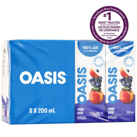 Oasis Juice Apple Grape 8 X 200 Ml Voilà Online Groceries And Offers