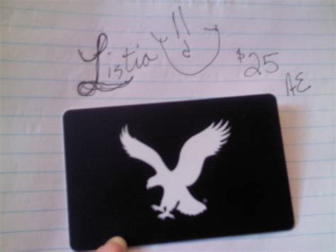 The gift card can be redeemed for merchandise. American Eagle Gift Card $25 :) AE A&E shop online! I'm giving away: American Eagle Gift Card ...