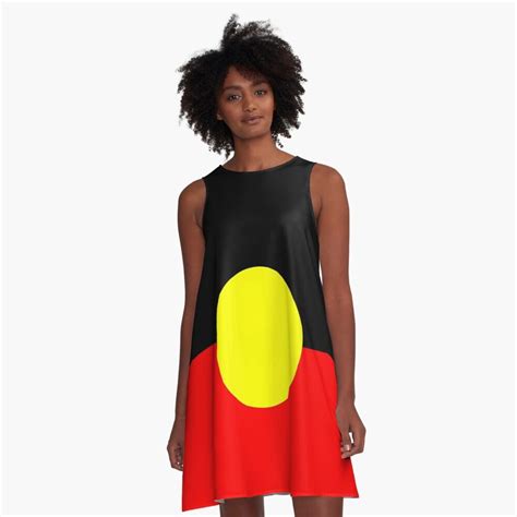 Australian Aboriginal Flag A Line Dress By Valentinahramov A Line