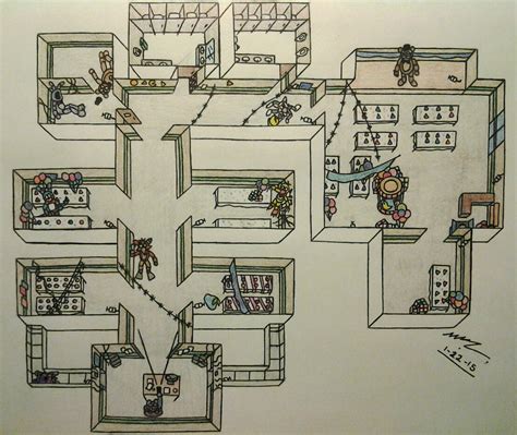 Fnaf2 Map Layout During Gameplay By Sega Htf On Deviantart