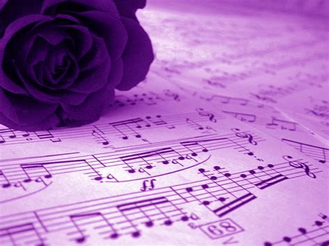 Purple Music Notes Wallpaper