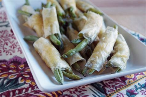Find great bean appetizer recipes, rated and reviewed for you, including the most popular and newest bean appetizer recipes such as green bean fries and pepper bacon green beans. Green Bean Bundles & Working with Phyllo Dough (With ...