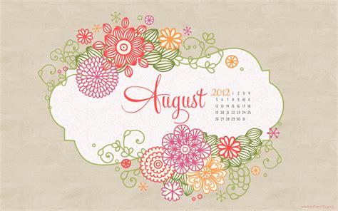 Freebie August Wallpaper With Calendar Fancy Girl Designs