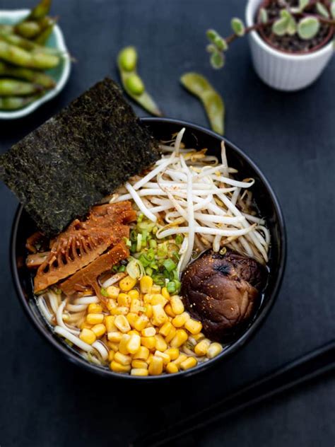 Japanese food makes a fresh, light meal. Japanese shoyu ramen | K33 Kitchen - Plant-based and vegan ...