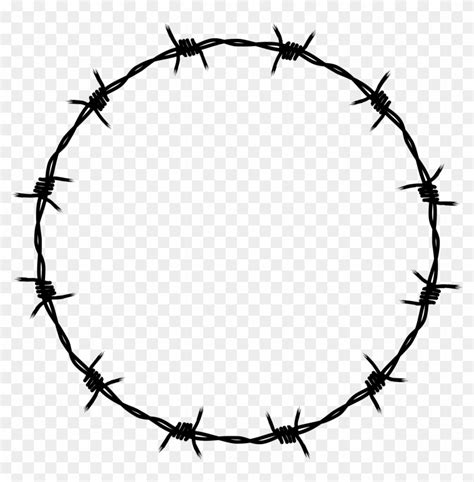 Barbed Wire Frame Barbed Wire Circle Vector Free Transparent PNG