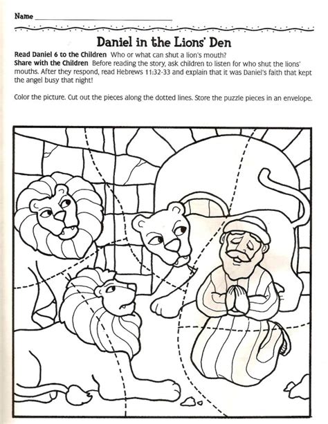 25 Awesome Picture Of Daniel And The Lions Den Coloring Page
