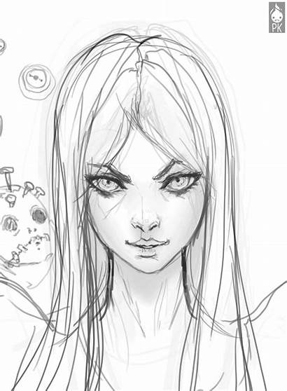 Drawing Reference Face Sketch Alice Deviantart Female