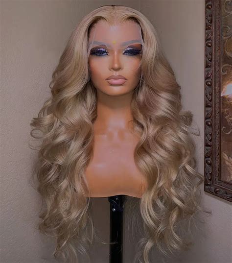 180 Density Honey Blonde Wig For Woman Body Wave Human Hair Wigs Brazilian Pre Plucked Colored