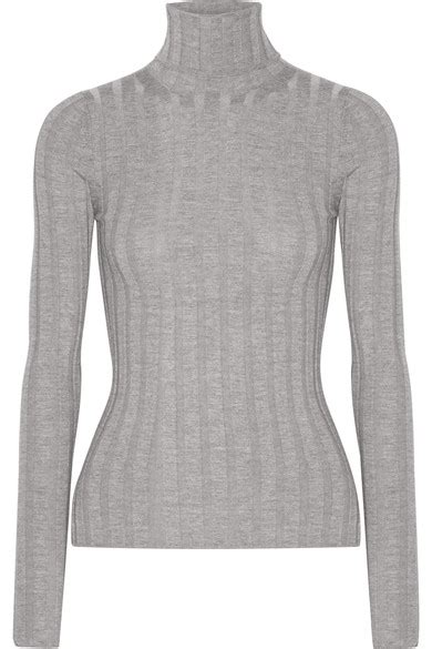 Acne Studios Corin Ribbed Merino Wool Blend Turtleneck Sweater In