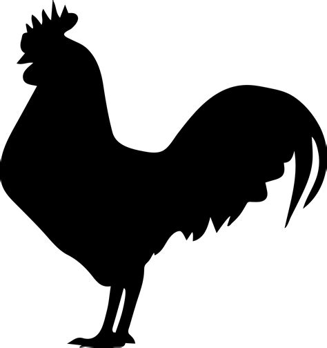 Svg Silhouette Rooster Transparent And Png Clipart Free Chicken