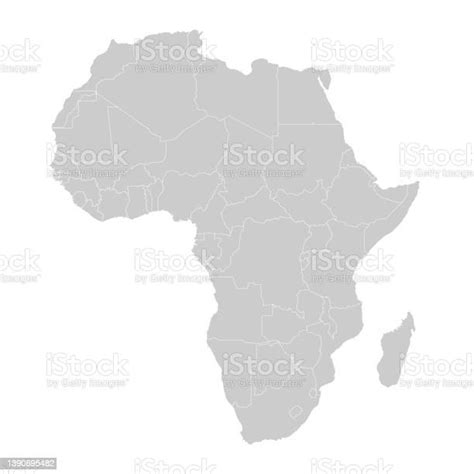 แผนที่แอฟริกากับประเทศและพรมแดน ภาพประกอบสต็อก ดาวน์โหลดรูปภาพตอนนี้
