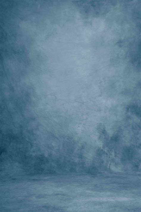 Printed Old Master Deep Pale Blue Abstract Lighter In Center Backdrop